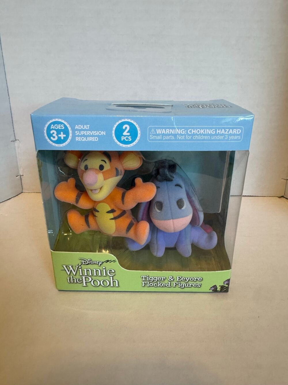 Disney Winnie the Pooh Tigger & Eeyore Flocked Figures 2 Pack 2025 NIB